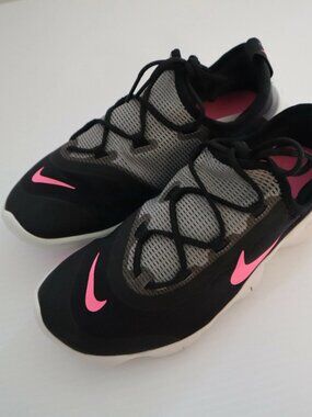 Nike Free RN 5.0 GS Women /Girls Running Shoes Size 5Y 6Y Black/Pink Cj2079-001